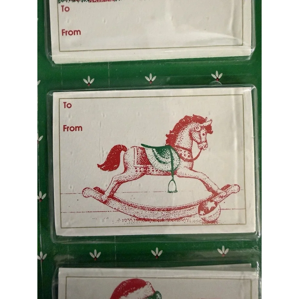 Vintage Cottagecore Christmas Wrapping Paper & Gift Tags Lot NOS Cleo USA